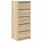 vidaXL Συρταριέρα με Συρτάρια Sonoma Δρυς 37,5x35x99εκ. από Επεξ. Ξύλο