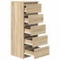 vidaXL Συρταριέρα με Συρτάρια Sonoma Δρυς 37,5x35x99εκ. από Επεξ. Ξύλο