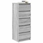 vidaXL Συρταριέρα με Συρτάρια Γκρι Sonoma 37,5x35x99εκ. από Επεξ. Ξύλο