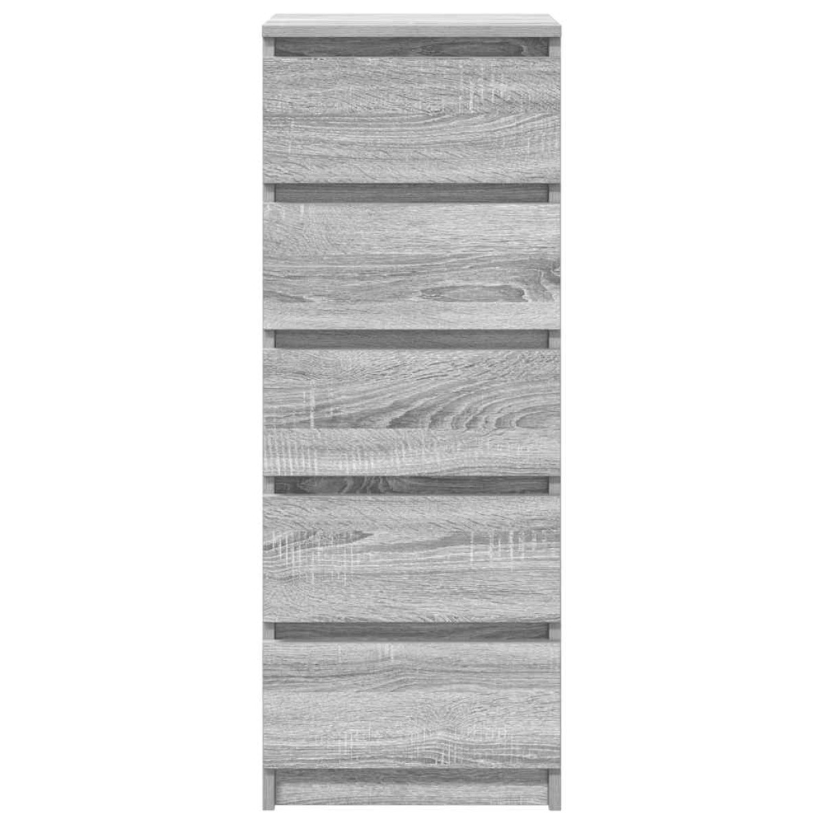 vidaXL Συρταριέρα με Συρτάρια Γκρι Sonoma 37,5x35x99εκ. από Επεξ. Ξύλο
