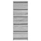 vidaXL Συρταριέρα με Συρτάρια Γκρι Sonoma 37,5x35x99εκ. από Επεξ. Ξύλο