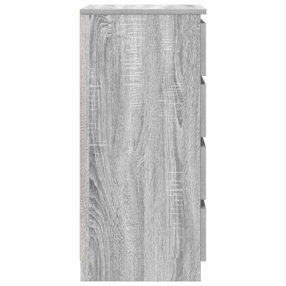 vidaXL Συρταριέρα με Συρτάρια Γκρι Sonoma 37,5x35x99εκ. από Επεξ. Ξύλο