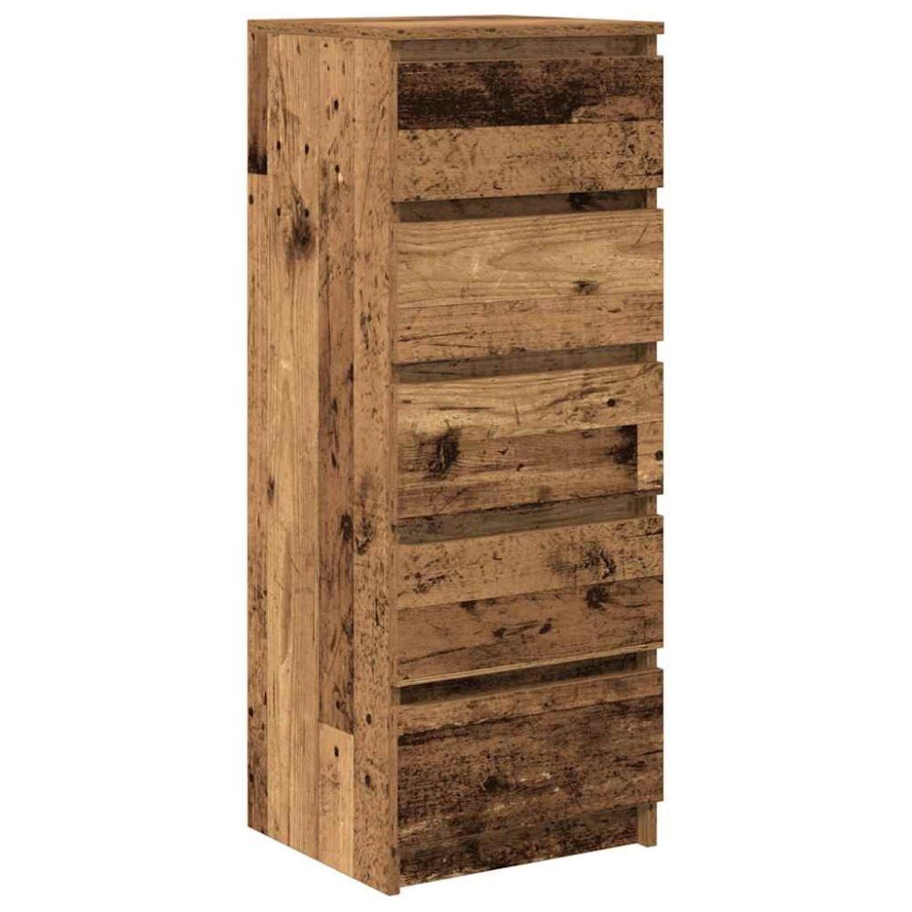 vidaXL Συρταριέρα με Συρτάρια Παλαιό ξύλο 37,5x35x99εκ. από Επεξ. Ξύλο