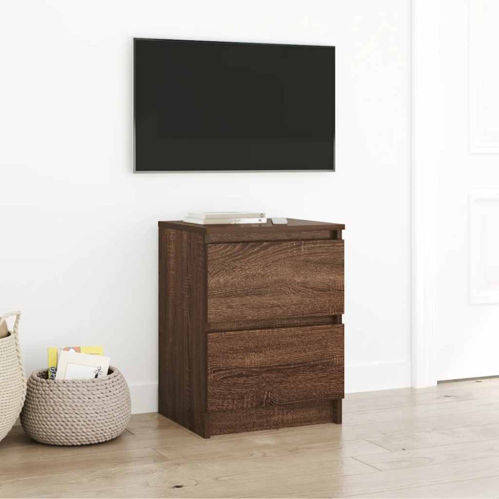 vidaXL Έπιπλο Τηλεόρασης Καφέ Δρυς 40x35x54 εκ. από Τεχνητό Ξύλο