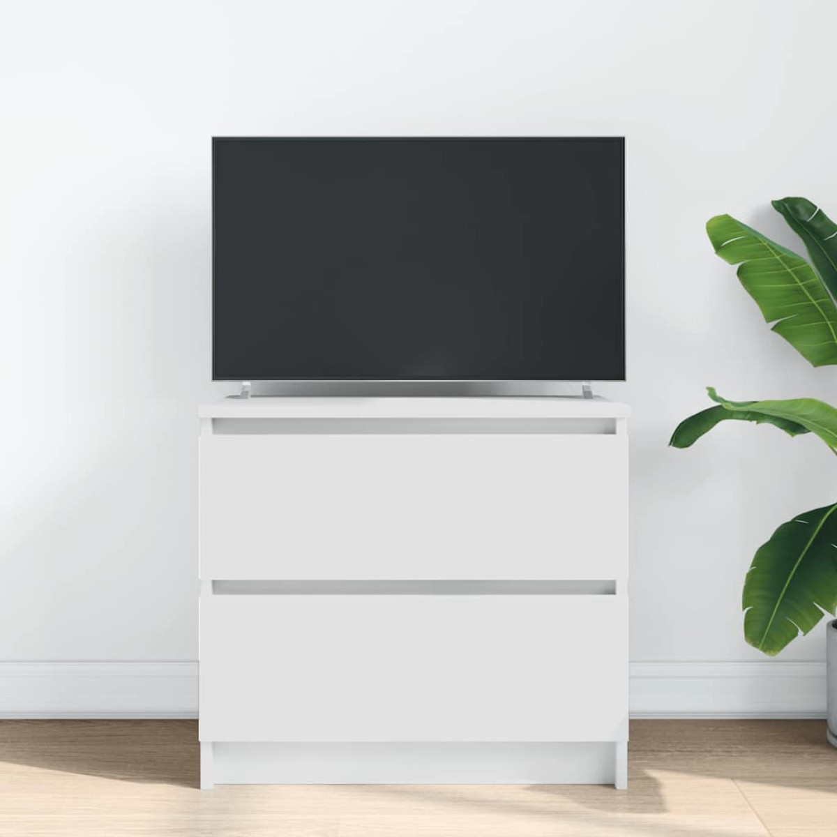ντουλάπι τηλεόρασης vidaXL Λευκό 60x35x54 cm Κατασκευασμένο ξύλο