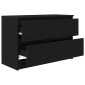 vidaXL ντουλάπι τηλεόρασης Μαύρο 80x35x54 cm Κατασκευασμένο ξύλο