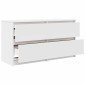 vidaXL Έπιπλο Τηλεόρασης Λευκό 100x35x54 εκ. Επεξεργασμένο Ξύλο