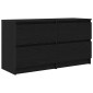 vidaXL ντουλάπι τηλεόρασης Μαύρο 100x35x54 cm Κατασκευασμένο ξύλο