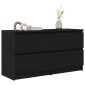 vidaXL ντουλάπι τηλεόρασης Μαύρο 100x35x54 cm Κατασκευασμένο ξύλο
