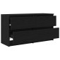 vidaXL ντουλάπι τηλεόρασης Μαύρο 100x35x54 cm Κατασκευασμένο ξύλο