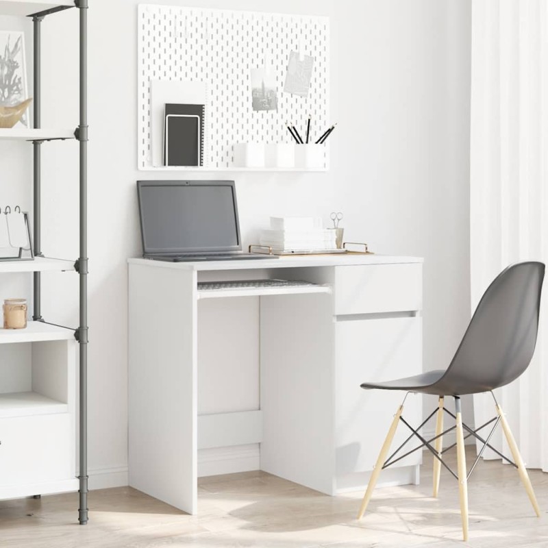 vidaXL Γραφείο Λευκό 86x49x76 εκ. από Επεξεργασμένο Ξύλο