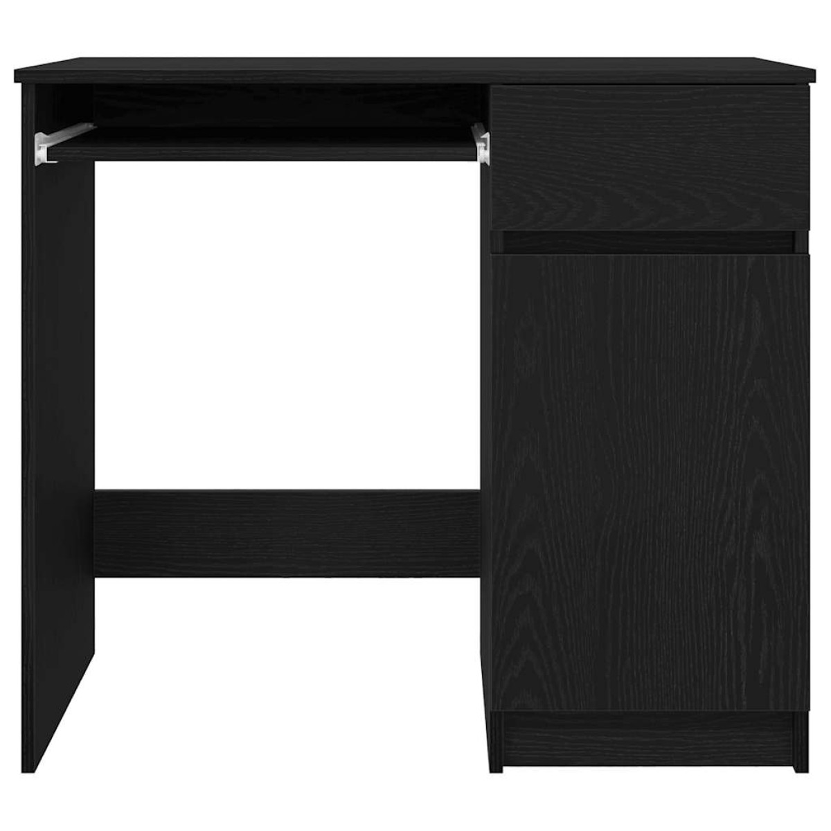 vidaXL Γραφείο Μαύρο Δρυς 86x49x76 εκ. από Επεξεργασμένο Ξύλο
