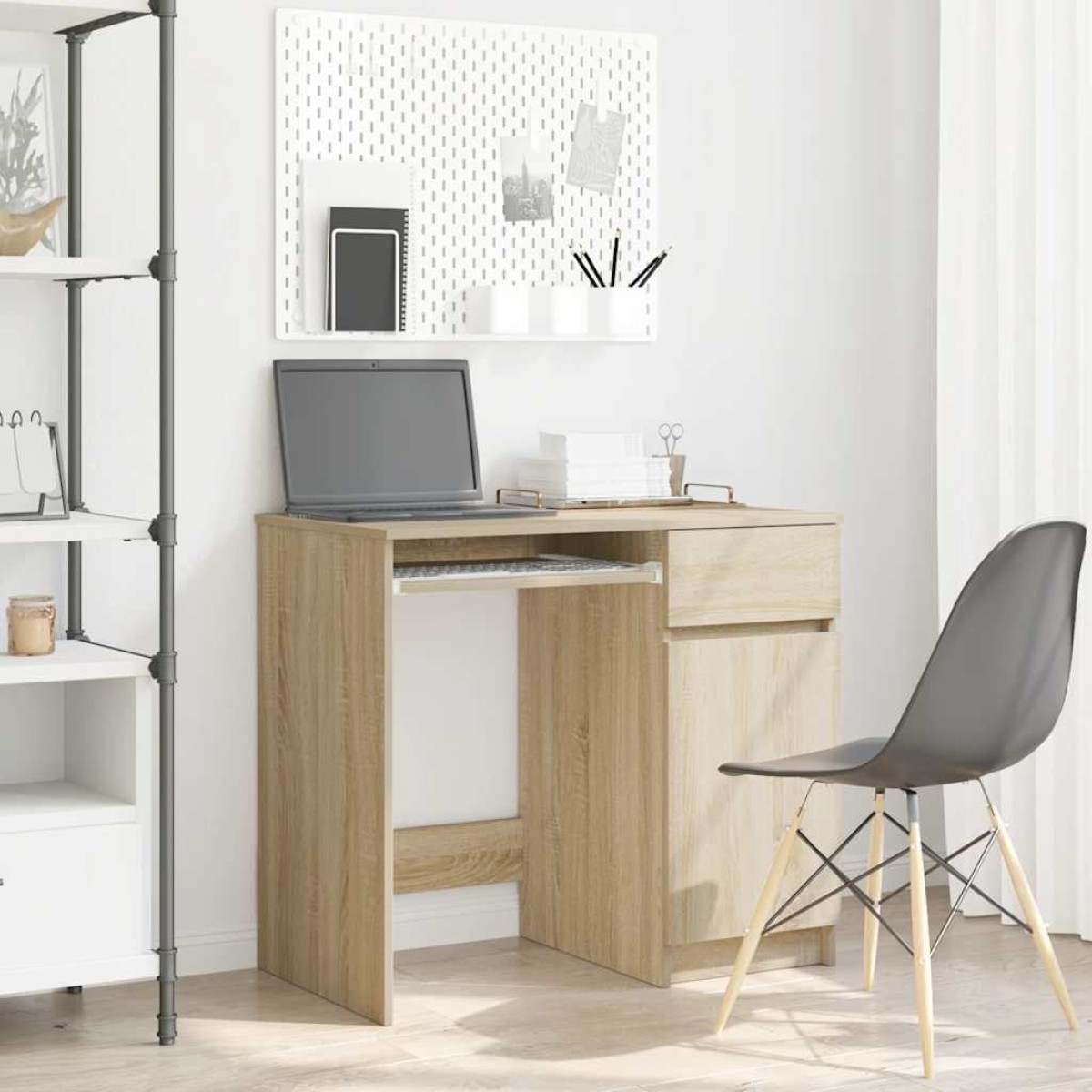 vidaXL Γραφείο Sonoma Δρυς 86x49x76 εκ. από Επεξεργασμένο Ξύλο