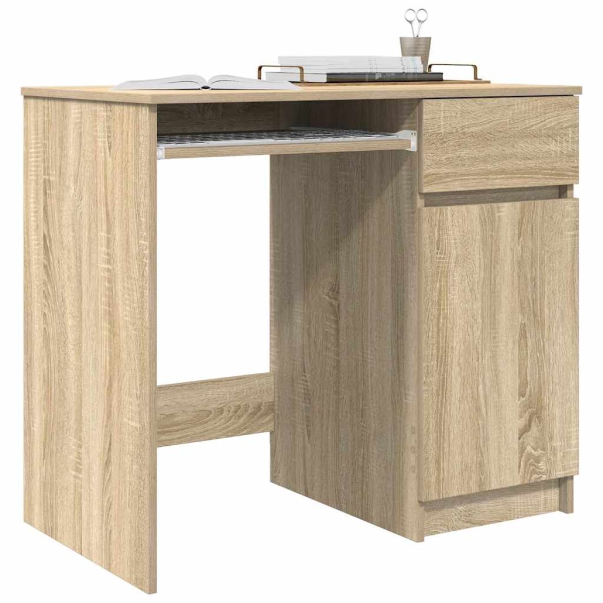 vidaXL Γραφείο Sonoma Δρυς 86x49x76 εκ. από Επεξεργασμένο Ξύλο