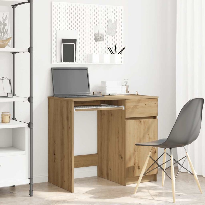 vidaXL Γραφείο Αρτισιανή Δρυς 86x49x76 εκ. από Επεξεργασμένο Ξύλο