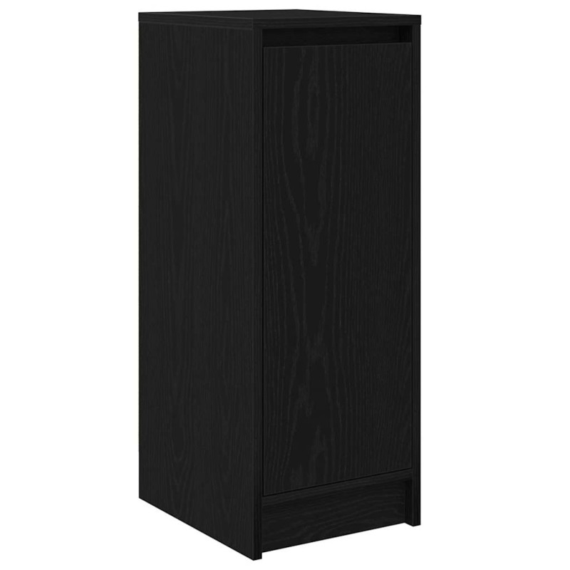 vidaXL Παπουτσοθήκη Μαύρη βελανιδιά 29,5x34x76 εκ. Επεξεργασμένο Ξύλο