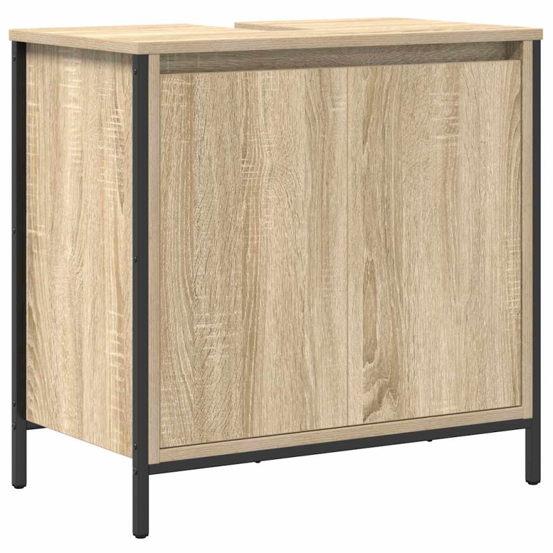vidaXL Ντουλάπι Νιπτήρα Μπάνιου Sonoma Δρυς 60x34,5x60 εκ.