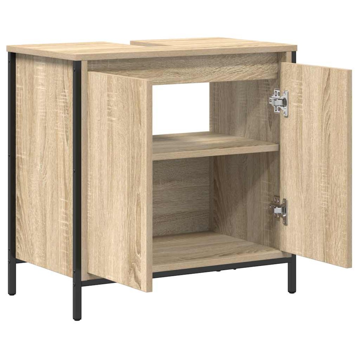 vidaXL Ντουλάπι Νιπτήρα Μπάνιου Sonoma Δρυς 60x34,5x60 εκ.