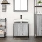 vidaXL Ντουλάπι Νιπτήρα Μπάνιου Γκρι Sonoma 60x34,5x60 εκ.