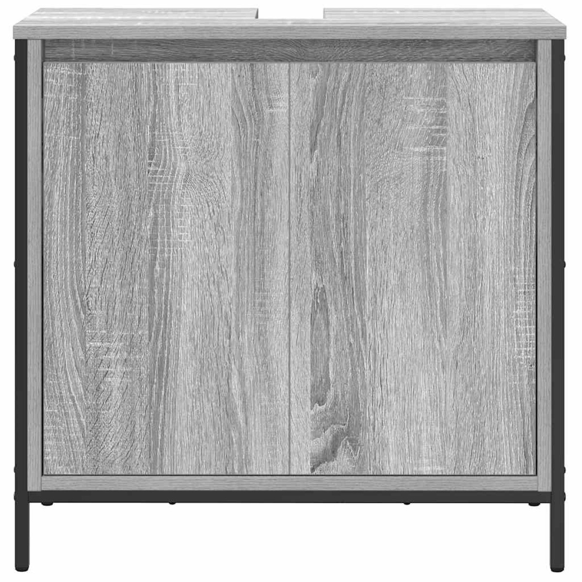 vidaXL Ντουλάπι Νιπτήρα Μπάνιου Γκρι Sonoma 60x34,5x60 εκ.