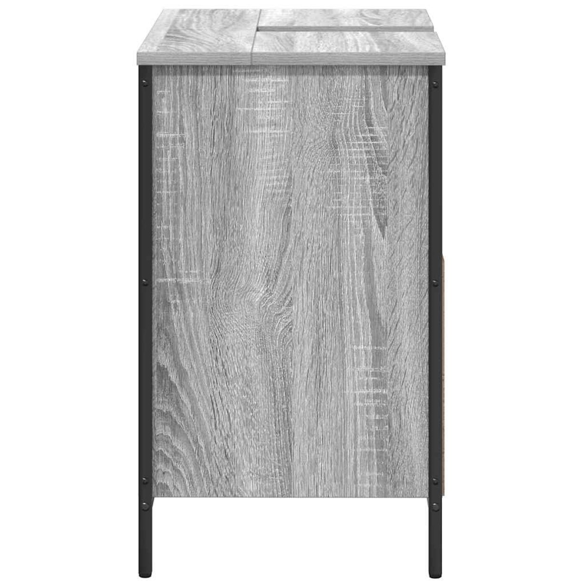 vidaXL Ντουλάπι Νιπτήρα Μπάνιου Γκρι Sonoma 60x34,5x60 εκ.