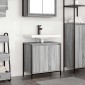 vidaXL Ντουλάπι Νιπτήρα Μπάνιου Γκρι Sonoma 60x34,5x60 εκ.