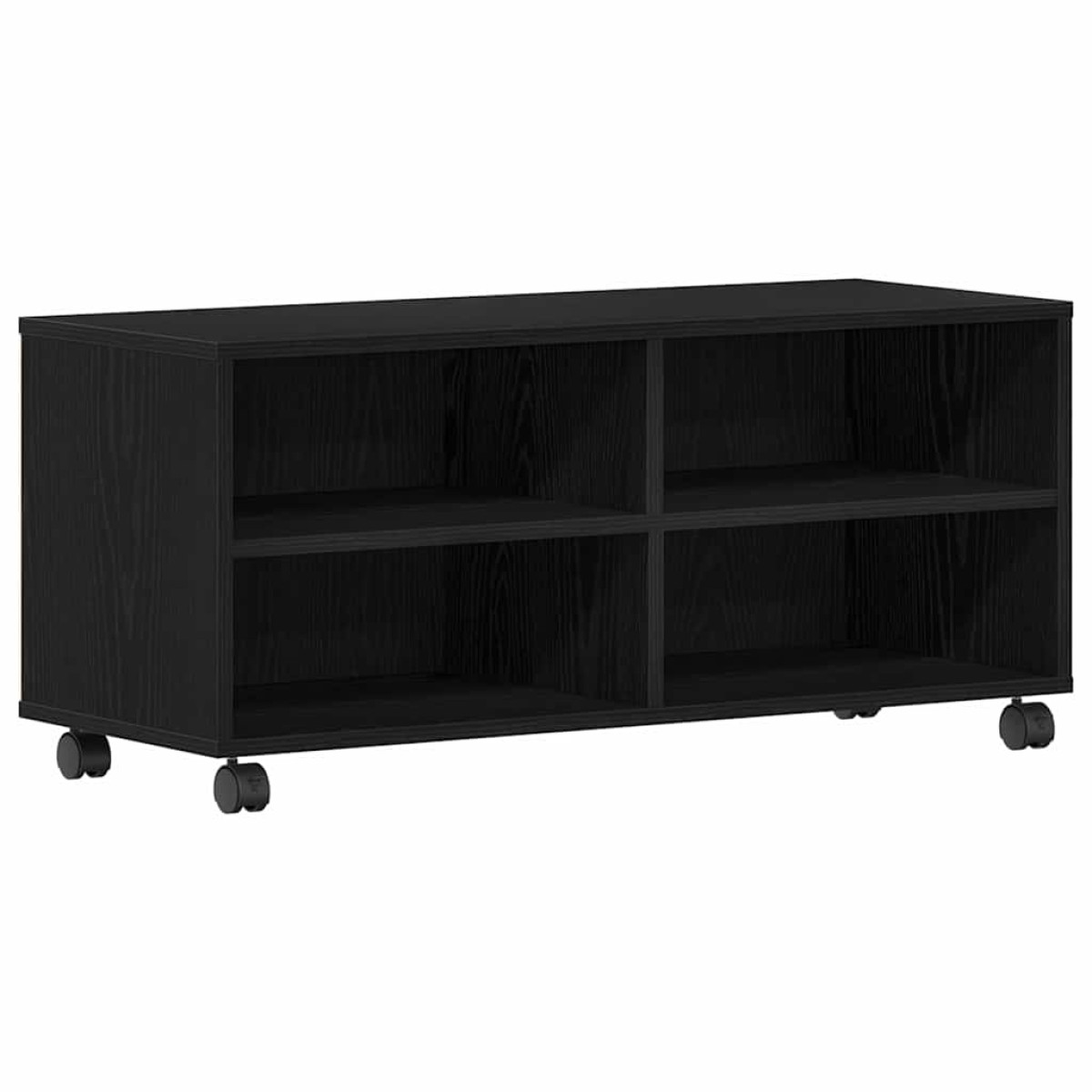 vidaXL Ντουλάπι TV 90 x 35 x 40.5 εκ Μαύρο Επεξεργασμένο ξύλο