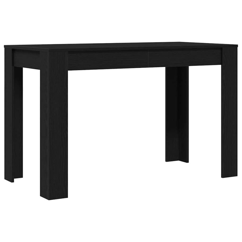 vidaXL Τραπεζαρία Μαύρο Δρυς 120 x 60 x 76 εκ. από Επεξεργασμένο Ξύλο