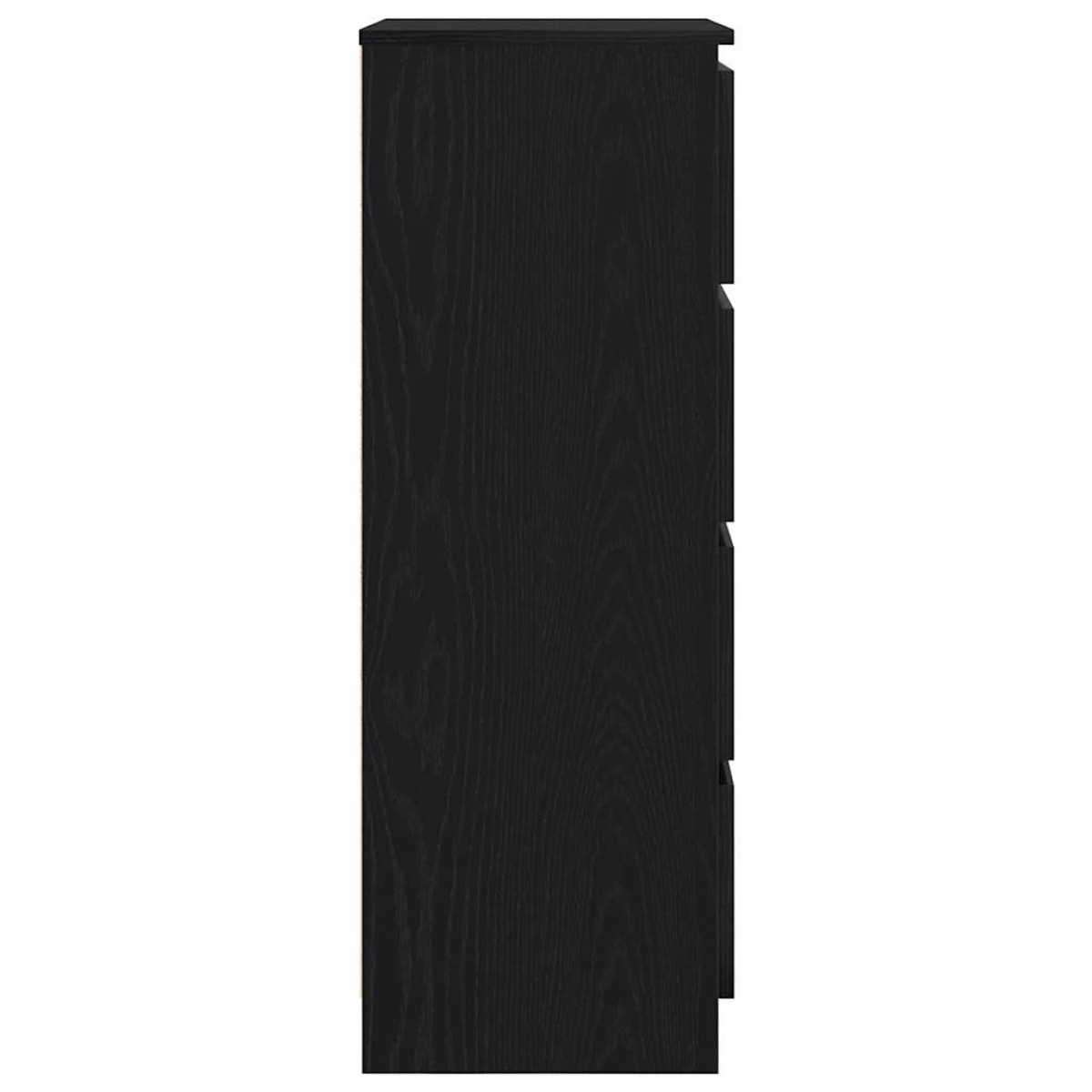 vidaXL Συρταριέρα Μαύρο Δρυς 60 x 35 x 98,5 εκ. από Επεξεργασμένο Ξύλο