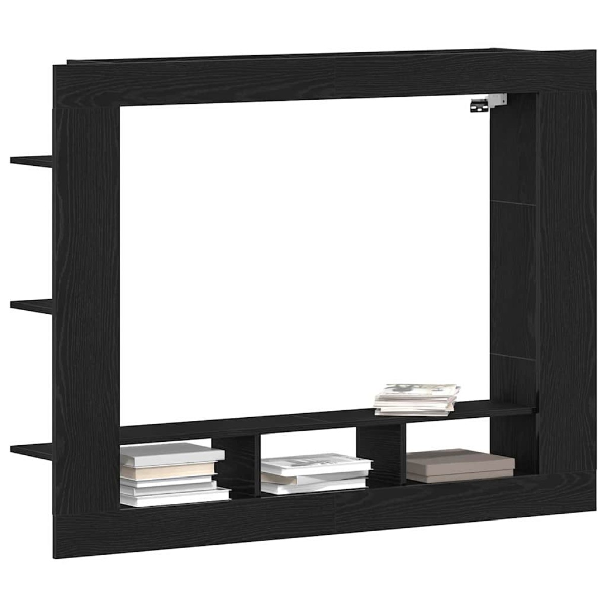 vidaXL Ντουλάπι TV 152 x 22 x 113 εκ. Μαύρη δρυς Επεξεργασμένο ξύλο