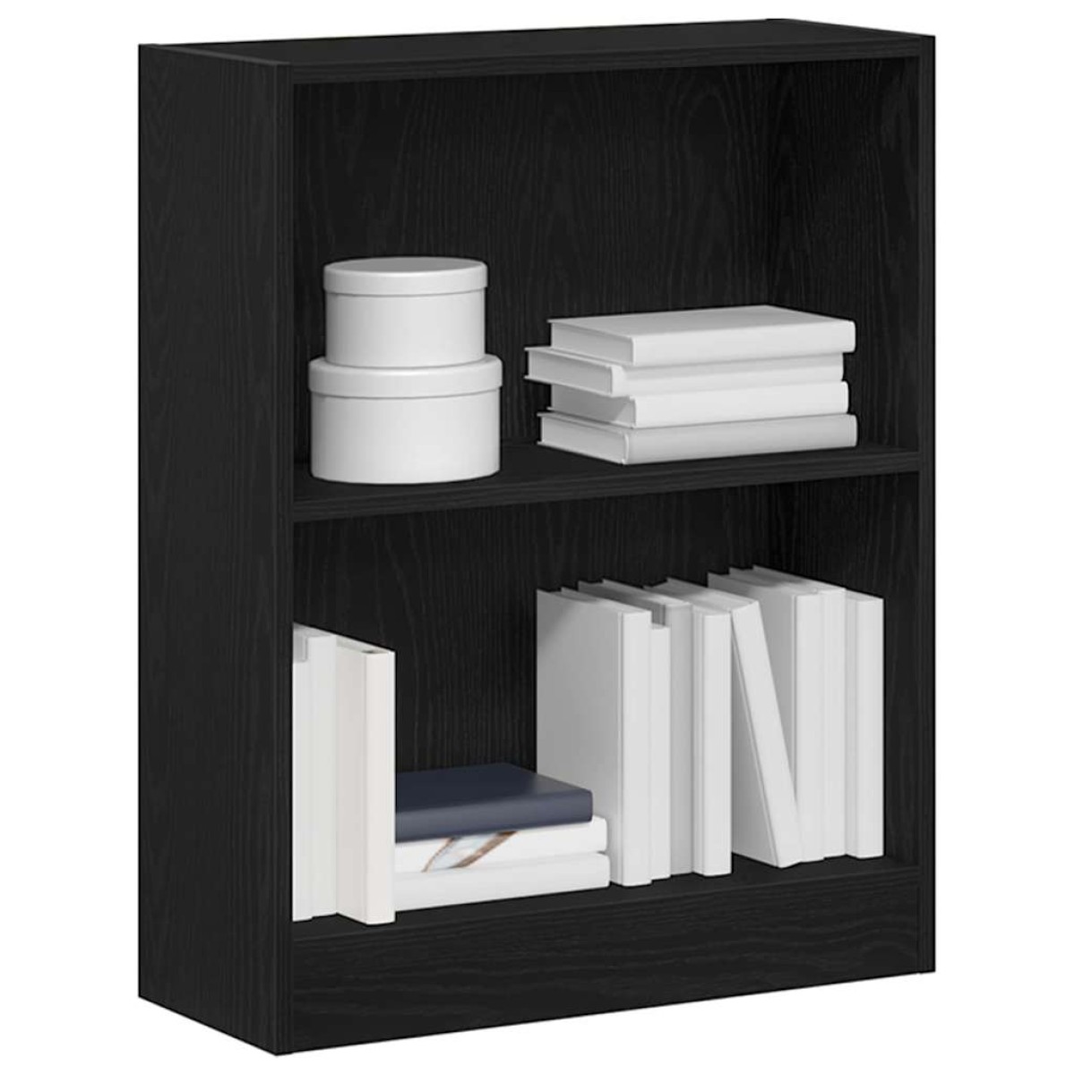vidaXL Βιβλιοθήκη 60 x 24 x 76 cm Επεξεργασμένο Ξύλο Μαύρη Οξυά