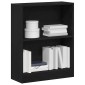 vidaXL Βιβλιοθήκη 60 x 24 x 76 cm Επεξεργασμένο Ξύλο Μαύρη Οξυά