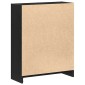 vidaXL Βιβλιοθήκη 60 x 24 x 76 cm Επεξεργασμένο Ξύλο Μαύρη Οξυά