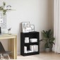 vidaXL Βιβλιοθήκη 60 x 24 x 76 cm Επεξεργασμένο Ξύλο Μαύρη Οξυά