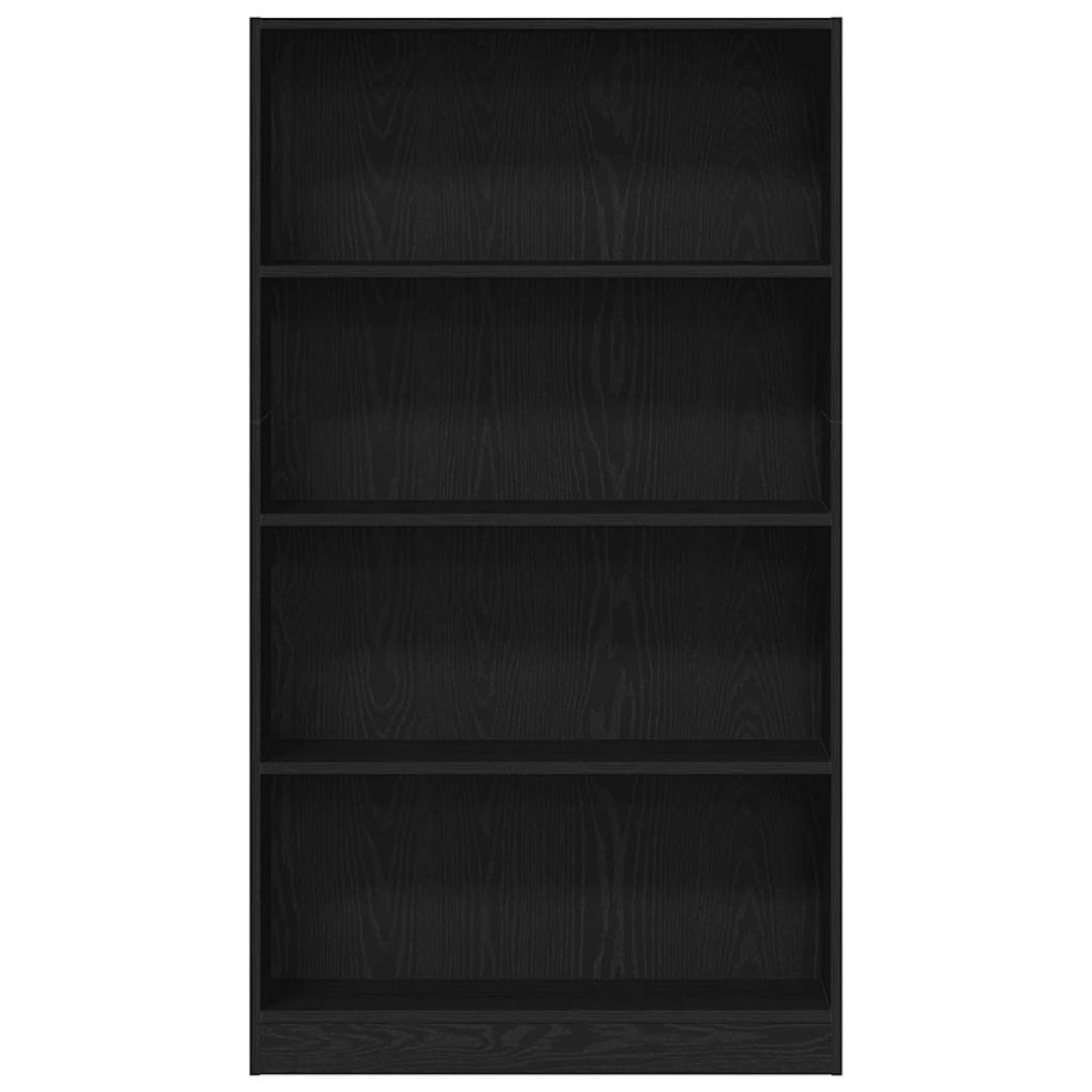 vidaXL Βιβλιοθήκη 4 Επιπέδων Μαύρη Δρυς 80x24x143 εκ. από Τεχνητό Ξύλο