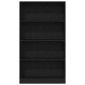 vidaXL Βιβλιοθήκη 4 Επιπέδων Μαύρη Δρυς 80x24x143 εκ. από Τεχνητό Ξύλο