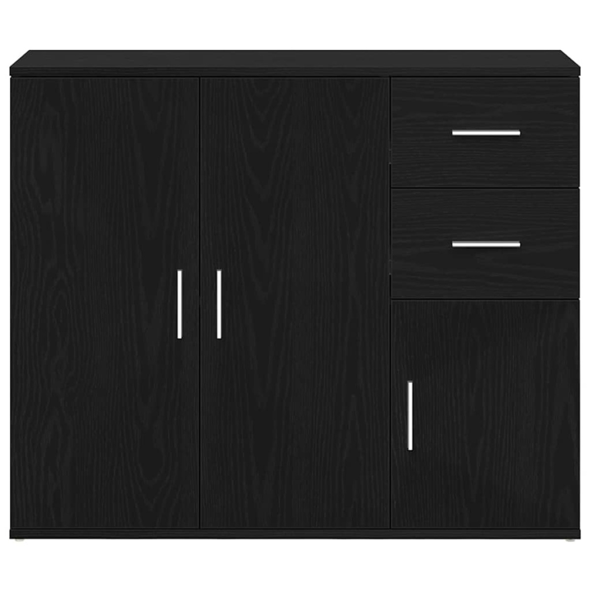 vidaXL Μπουφές Μαύρης Δρυός 91x29,5x75 εκ. από Τεχνητό Ξύλο