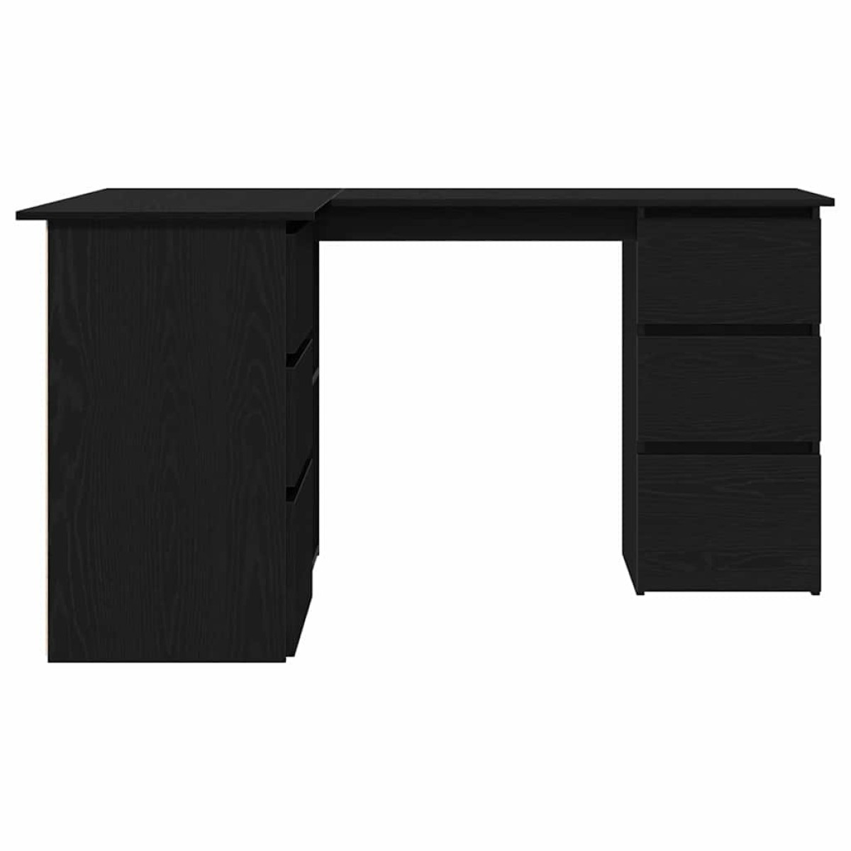 vidaXL Γραφείο Μαύρη Οξυά Επεξεργασμένο Ξύλο 145 x 100 x 76 εκ