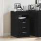 vidaXL Συρταριέρα Μαύρη Δρυς 40x50x76 εκ. από Τεχνητό Ξύλο