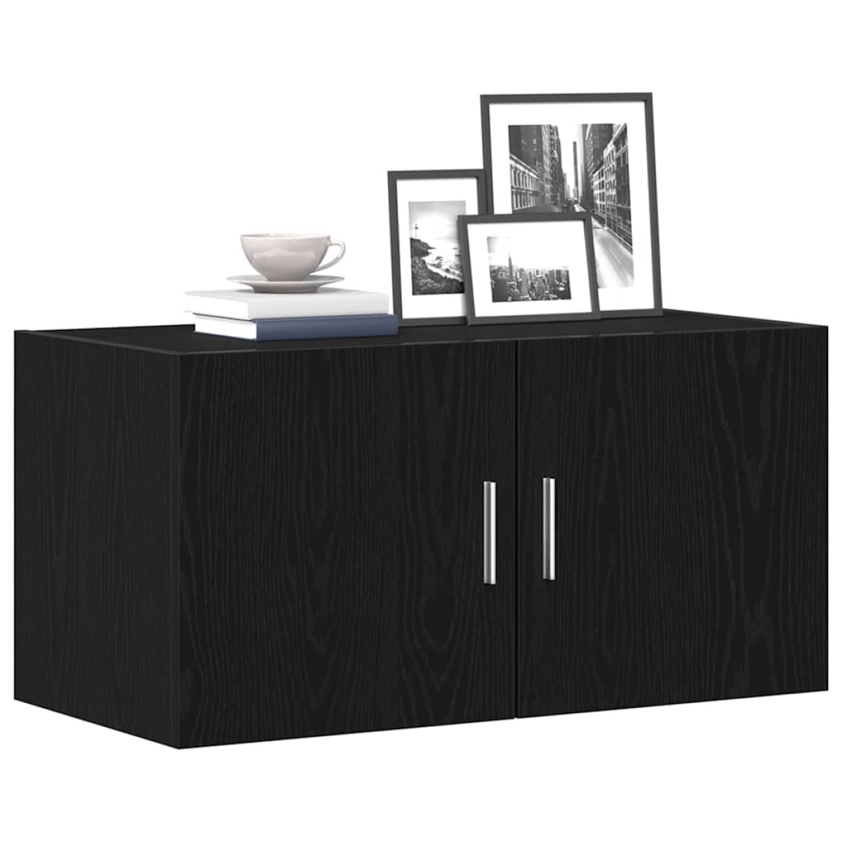 vidaXL Ντουλάπι Τοίχου Μαύρο Δρυς 80x39x40 εκ. Επεξεργασμένο Ξύλο