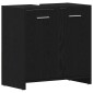 vidaXL Ντουλάπι Νιπτήρα Μπάνιου Μαύρο Δρυς 60x33x60 εκ. Επεξ. Ξύλο