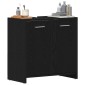 vidaXL Ντουλάπι Νιπτήρα Μπάνιου Μαύρο Δρυς 60x33x60 εκ. Επεξ. Ξύλο
