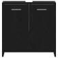 vidaXL Ντουλάπι Νιπτήρα Μπάνιου Μαύρο Δρυς 60x33x60 εκ. Επεξ. Ξύλο