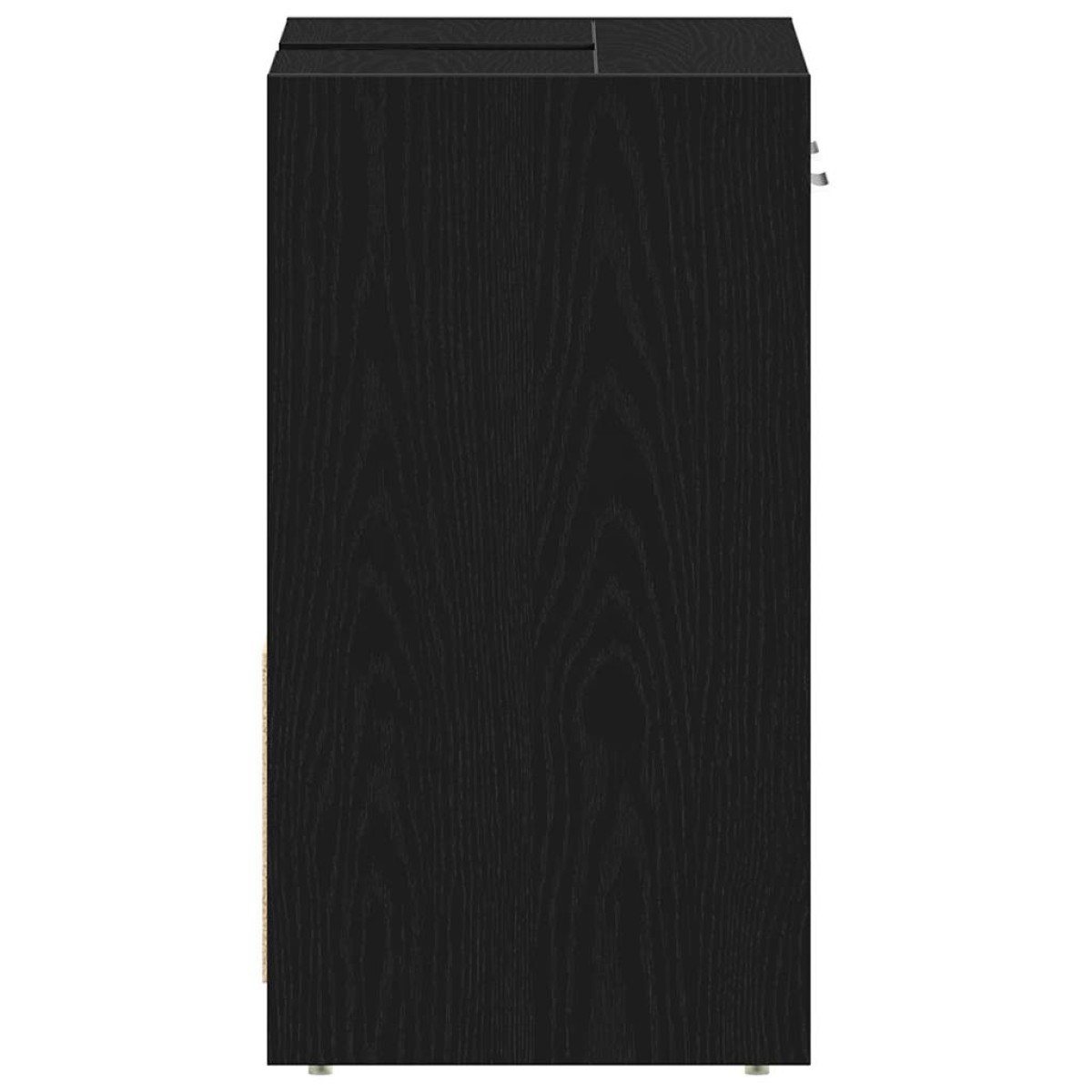 vidaXL Ντουλάπι Νιπτήρα Μπάνιου Μαύρο Δρυς 60x33x60 εκ. Επεξ. Ξύλο