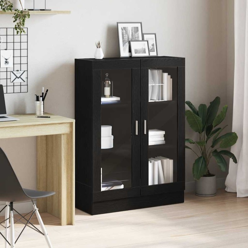vidaXL Βιβλιοθήκη Μαύρο Δρυς 82,5x30,5x115 εκ. Επεξεργασμένο Ξύλο