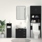 vidaXL Ντουλάπι Νιπτήρα Μαύρο Δρυς 63x30x54 εκ. από Τεχνητό Ξύλο