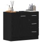 vidaXL Ντουλάπι Νιπτήρα Μαύρο Δρυς 63x30x54 εκ. από Τεχνητό Ξύλο