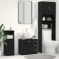 vidaXL Ντουλάπι Νιπτήρα Μαύρο Δρυς 63x30x54 εκ. από Τεχνητό Ξύλο