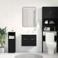 vidaXL Ντουλάπι Νιπτήρα Μπάνιου Μαύρο Δρυς 60x38,5x46 εκ. από Τεχνητό Ξύλο
