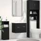 vidaXL Ντουλάπι Νιπτήρα Μπάνιου Μαύρο Δρυς 60x38,5x46 εκ. από Τεχνητό Ξύλο